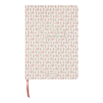 Carnet Daily Journal A5 fleuri rose or 1