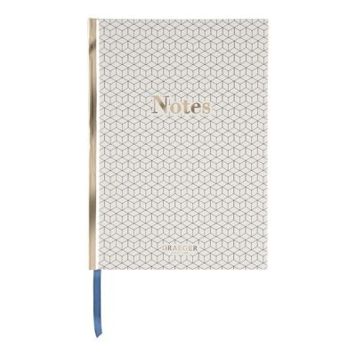 Lined, graphic and gold notebook