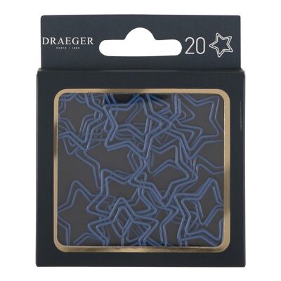 Clips de estrella azul marino, 20 piezas