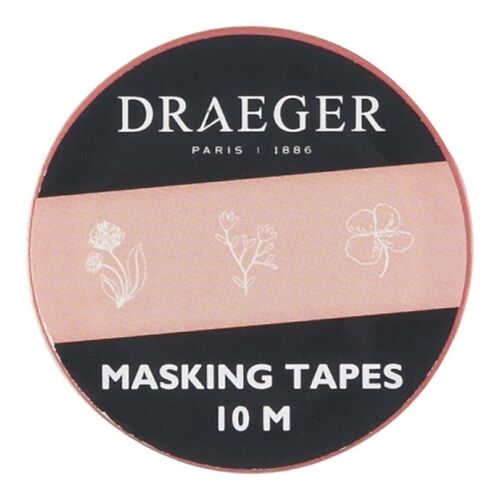 Masking tape fleuri rose, 10m