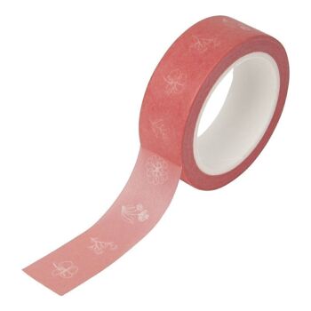 Masking tape fleuri rose, 10m 2