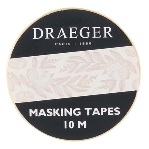 Masking tape fleuri crème, 10m