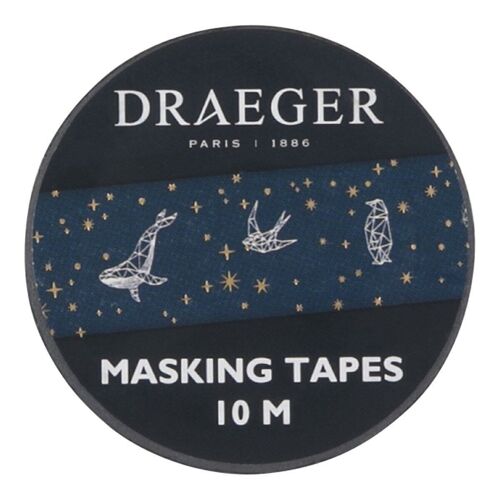 Masking tape constellations animaux, or à chaud 10m
