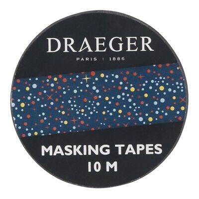 Masking tape, marine and multicolored constellation, 10m