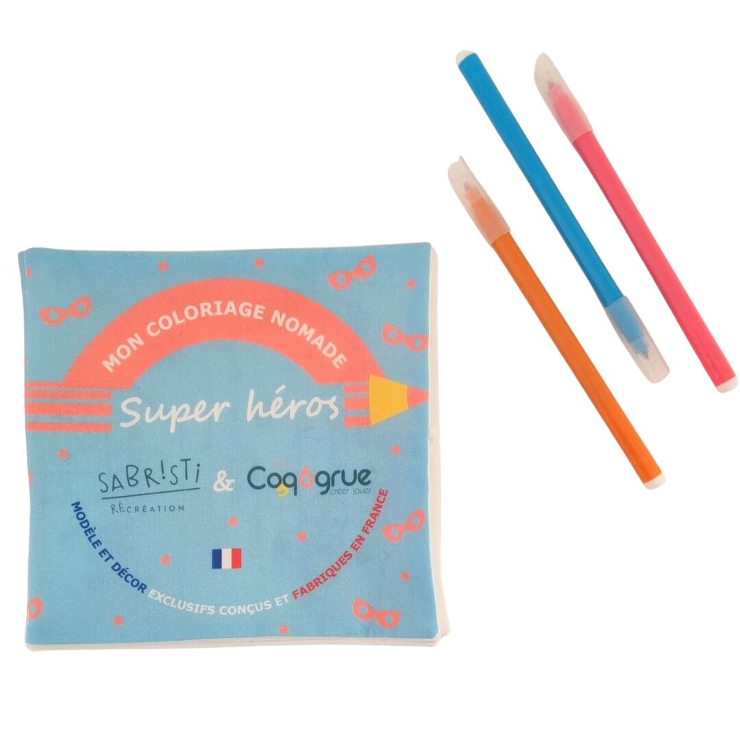 Waschbares Malbuch und Nomaden-Superhelden