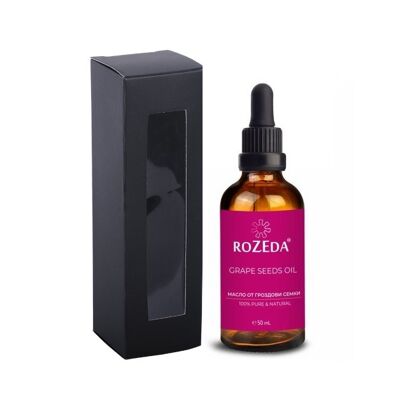 Huile de pépins de raisin - 100 % pure et naturelle, 50 ml