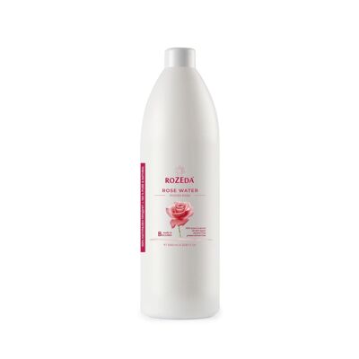 Agua de rosas - 100% pura y natural, fabricada en Bulgaria, 1000 ml