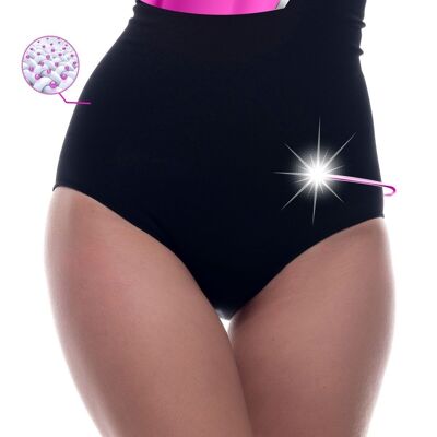 High slimming girdle flat stomach Cosmetic textile with Emana smart fiber-Black
