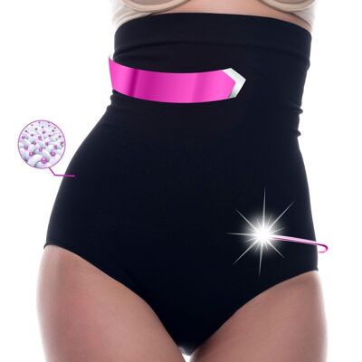 High slimming girdle flat stomach Cosmetic textile with Emana smart fiber-Black