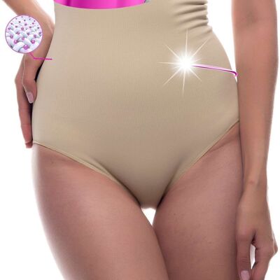 High slimming girdle flat stomach Cosmeticotextile with smart fiber Emana-Nude