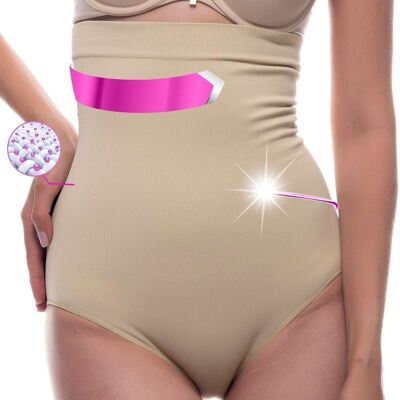 High slimming girdle flat stomach Cosmeticotextile with smart fiber Emana-Nude