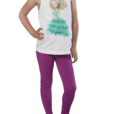 Girl's piqué fabric legging-