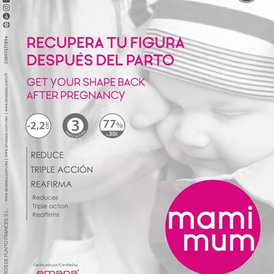 Ceinture Post-partum Minceur Ventre Plat Minceur Smart Fiber Emana - Noir