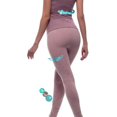 Slimming and firming legging with Emana®-Pink fiber