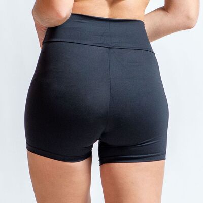 High waist cycling compression shorts-Black