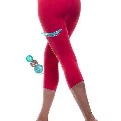 Legging capri adelgazante y reafirmante con fibra Emana®-Coral