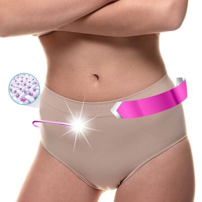 Flat stomach shaping reducing girdle with thong-Nude effect