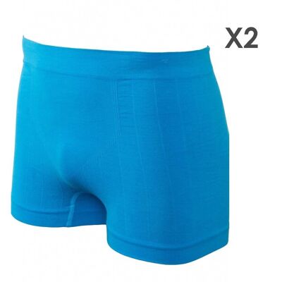 Invisible moisturizing cotton boxer-Blue