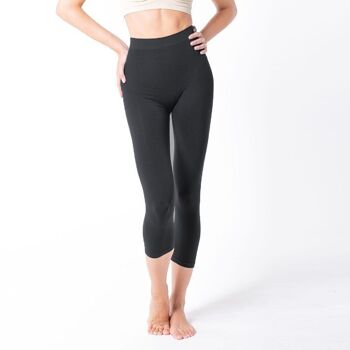 Capri Night Legging Taille Extra Haute Ventre Plat-Noir 1