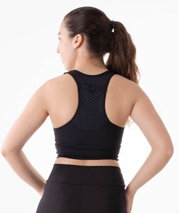 Haut de sport compressif avec poche pour smartphone - Noir 2