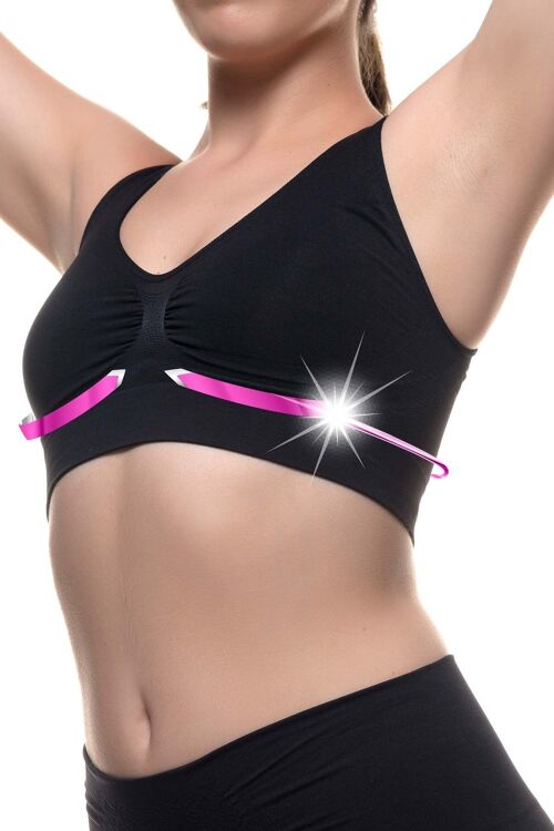 Sujetador corrector reafirmante hidratante Push Up sin aros Eleva y centra el pecho-Negro