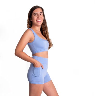 Reggiseno + pantaloncini a compressione modellanti Effetto tessuto intelligente Body -Ocean