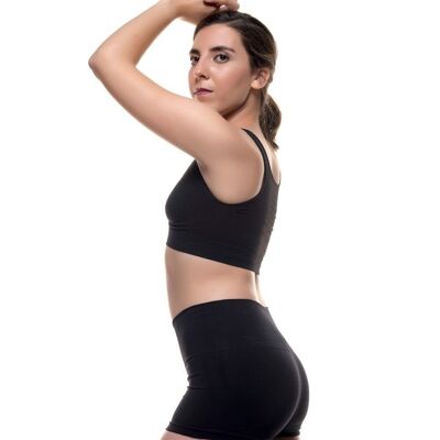 Nacht-Anti-Cellulite-Shorty + Strong Control Top mit Emana-Black-Faser