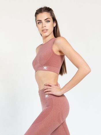 Crop top de sport écologique confort maximum-MARSALA 6