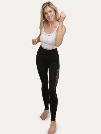 Legging écologique façonnant sans couture 3D-Black 3