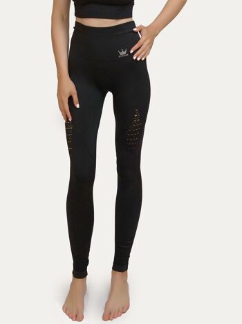 Leggings gainants sans couture avec auto-massage-Noir 4