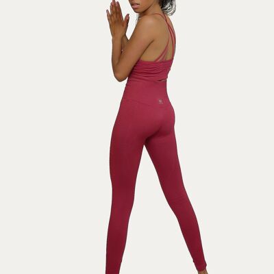 Seamless shaping leggings with self-massage-Wine