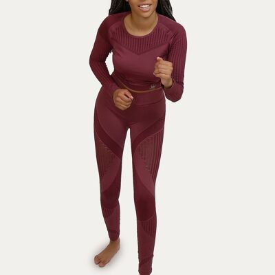 Legging sans couture 3D-Wine