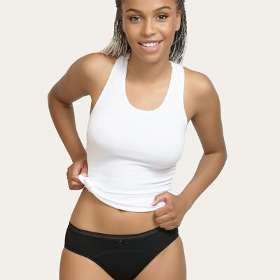 Menstrual panties mid-waist-Black