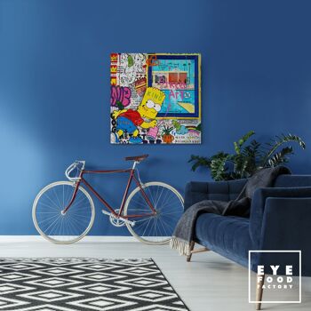 Bart at the museum - 100x100 cm 2