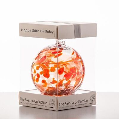 10cm Friendship Ball - Happy 80th Birthday