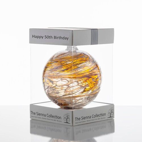 10cm Friendship Ball - Happy 50th Birthday