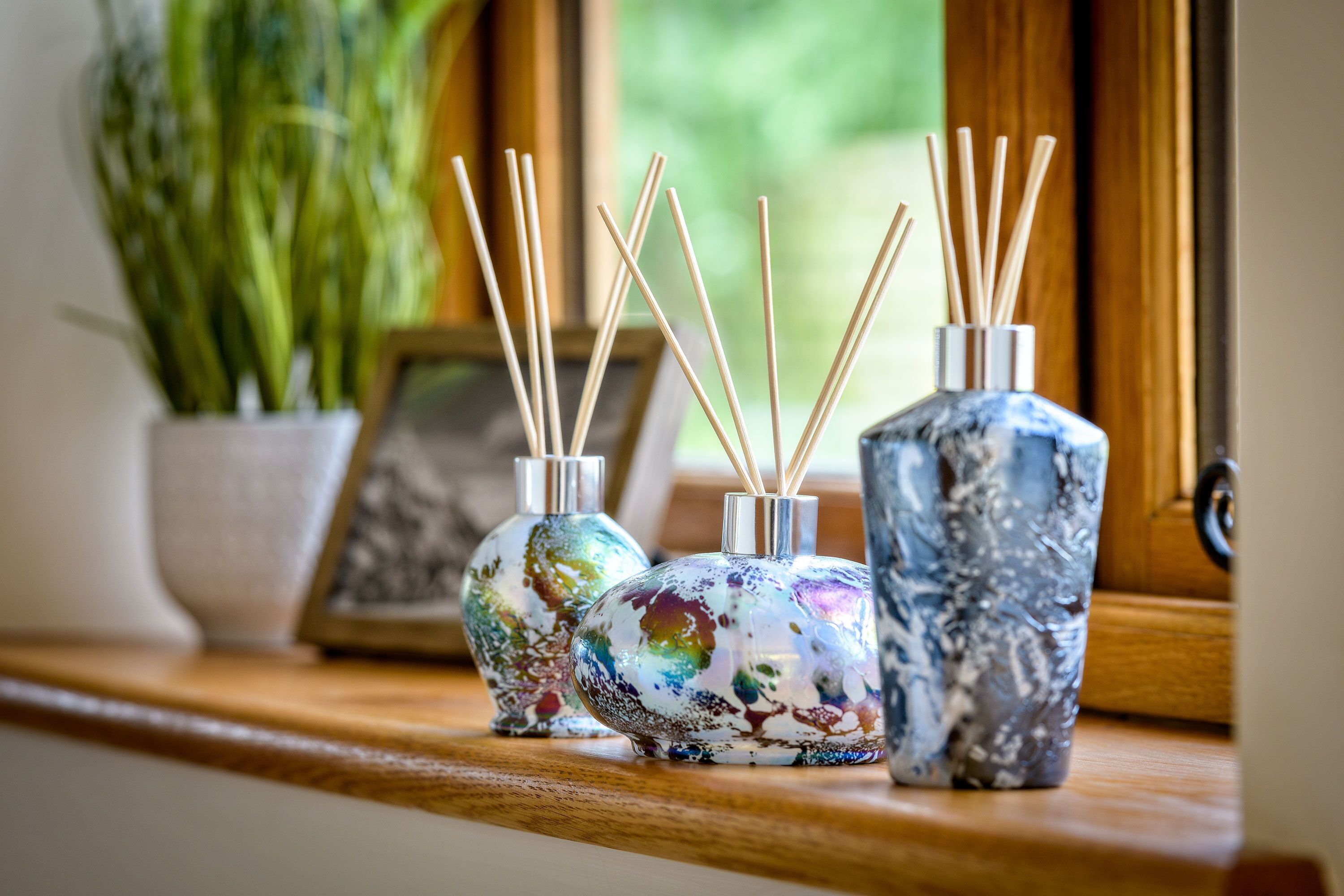 Diffusore a bastoncini - Ovale - Argento pastello