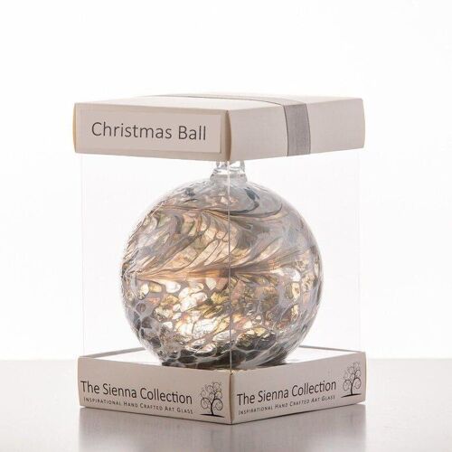 10cm Friendship Ball - Christmas Ball - Pastel Silver