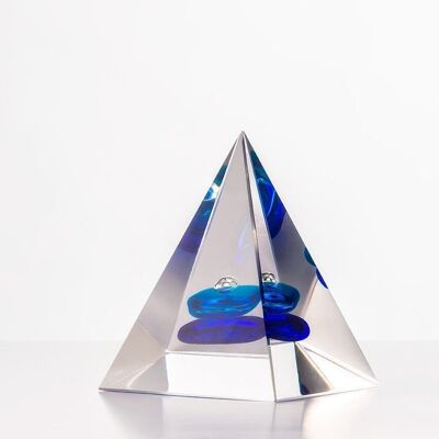 Briefbeschwerer Pyramide - Blau