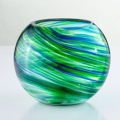 Portacandela in vetro soffiato - Verde