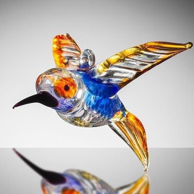 Grande Uccello - Colibrì – Arancione e Blu