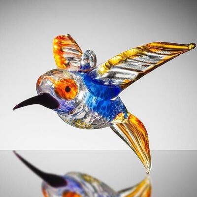 Large Bird - Hummingbird – Orange and Blue