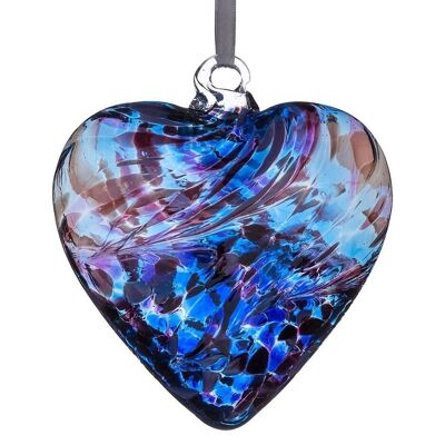 12cm Friendship Heart - Purple & Blue