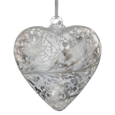 Coeur d'Amitié 12cm - Argent Pastel