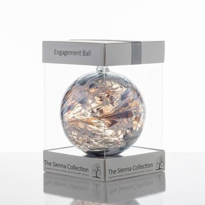 10cm Friendship Ball - Engagement - Pastel Silver