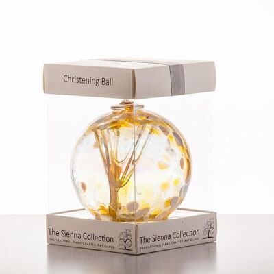 10cm Spirit Ball - Christening - Pastel Gold