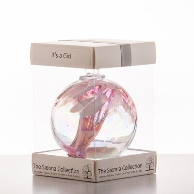 10cm Spirit Ball - 'It's a Girl!' - Pastel Pink