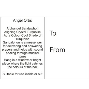 Orbe Ange 10cm - Sandalphon / Turquoise 8