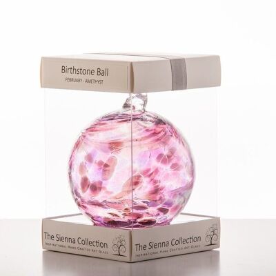 10cm Birthstone Ball - February/Amethyst