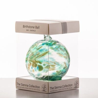 Sfera portafortuna da 10 cm - maggio/smeraldo